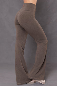 Women | High Rise Wide Flare Pant | Charcoal/Woodsmoke