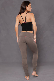Women | Contour Rolldown Side Ruched Legging | Charcoal/Woodsmoke