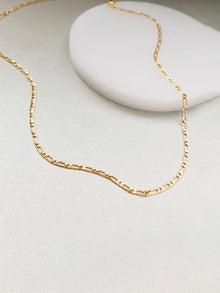 Figaro Chain Necklace | 14K Gold Plated Brass