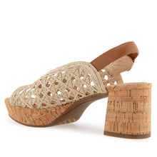Cornelia Sandal Platform | Natural Embroidered Raffia