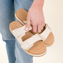 Womens | Ella Flatform Slide | Bone