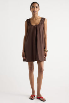 Isilda | Winnie Organic Cotton U-Neck Mini Dress in Size Extra Small