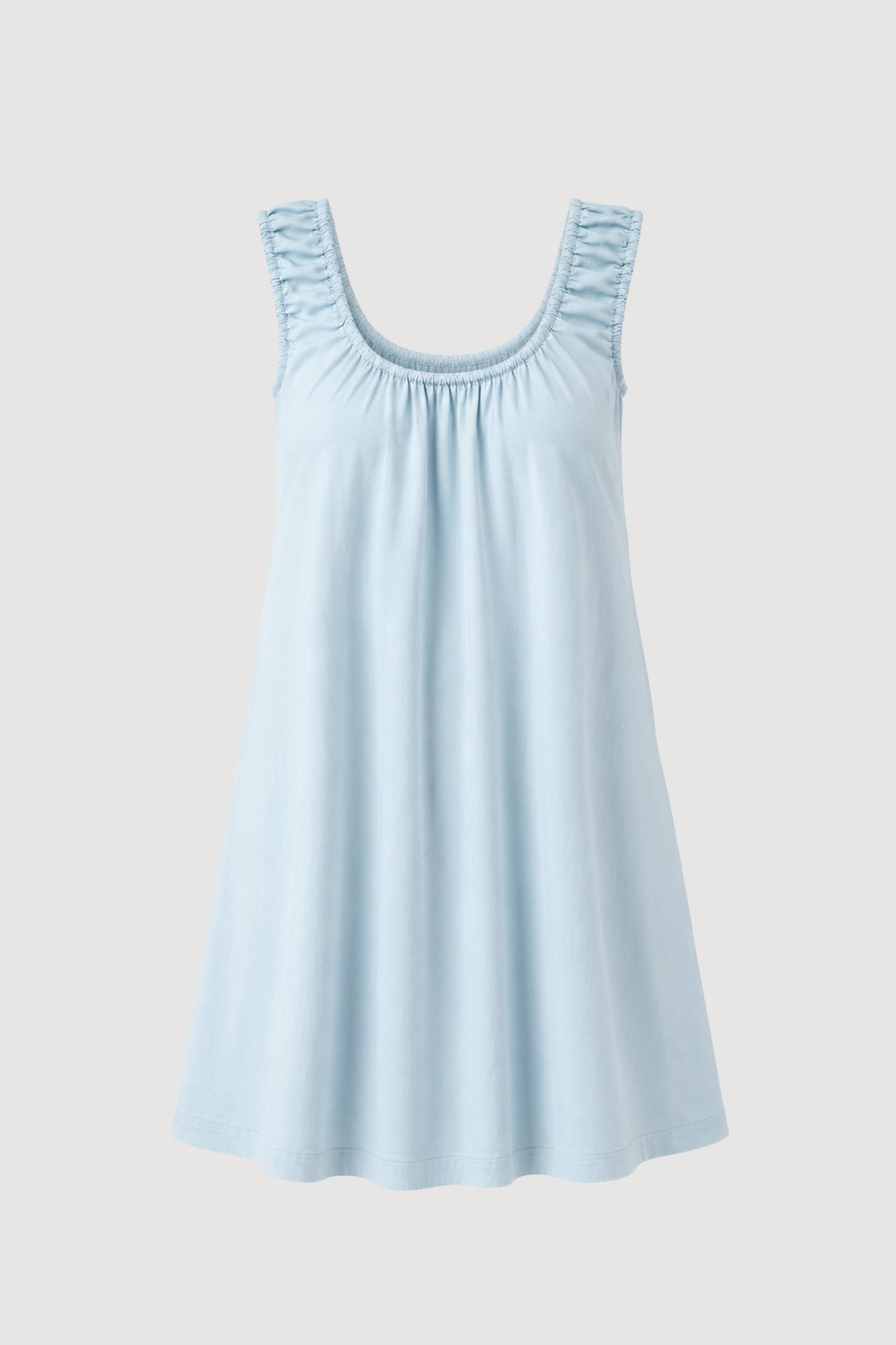 Aya | Winnie Organic Cotton U-Neck Mini Dress - Flat