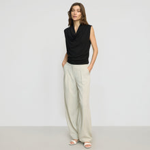 Yan Wide Barrel-Leg Pant | Natural