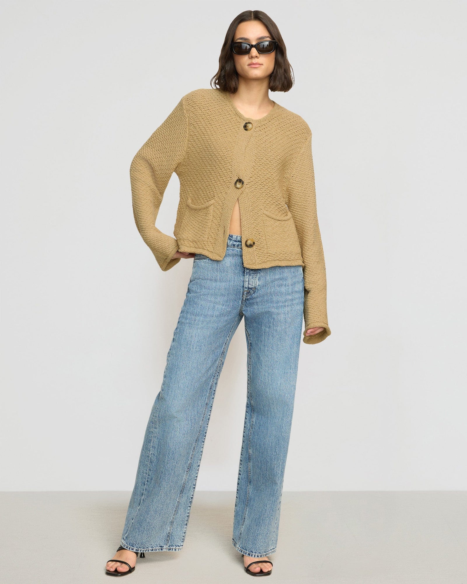 Olivia | Yoojin Textured Knit Cardigan in Size Small 