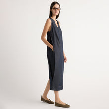 Karolina | Yusra Side-Pleat Dome Denim Dress in Size Extra Small