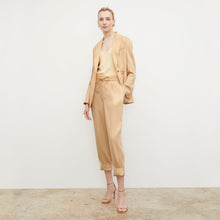 Front image of a woman wearing the Shane Pant - Everyday Twill in Butter
